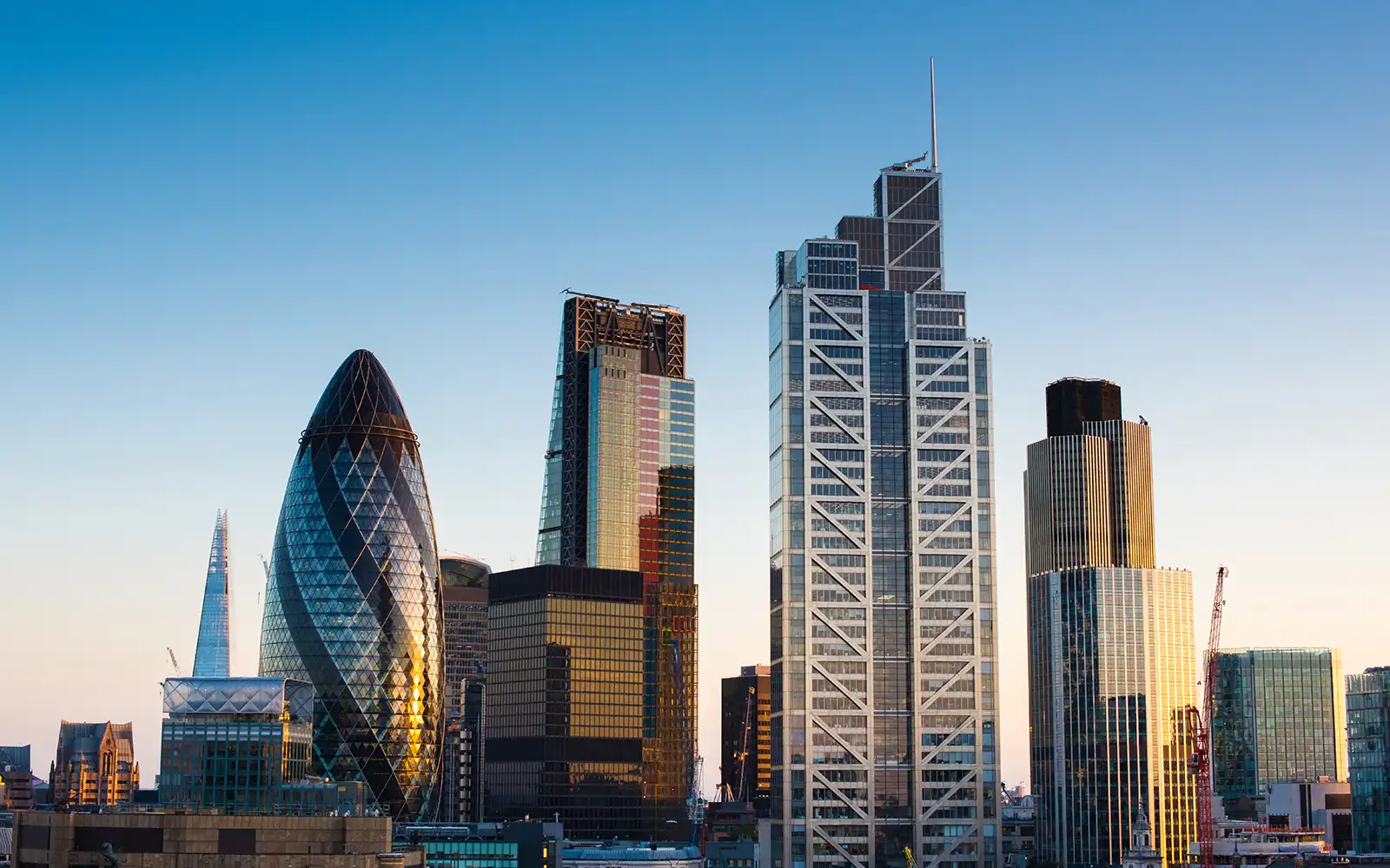 London skyline and Heron Tower, home of Pulsare Pay